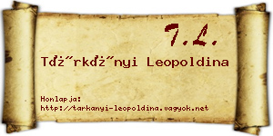 Tárkányi Leopoldina névjegykártya